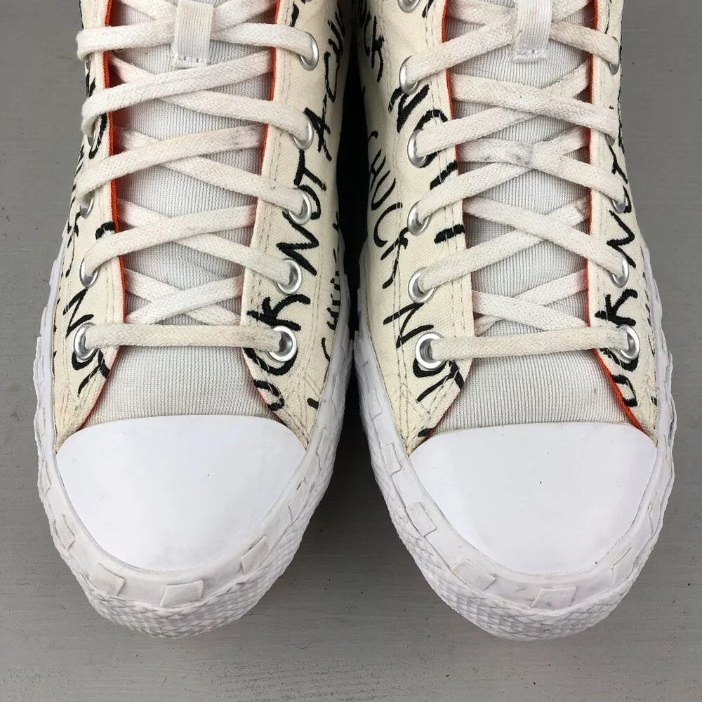 Converse Men's Size 10.5 70 Hi UNT1TL3D Not A Chuck White Sneakers Shoes - Picture 5 of 14